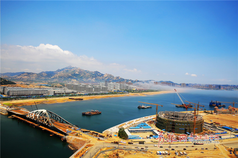 再探珊瑚贝连岛桥施工进展：7月底将竣工通车