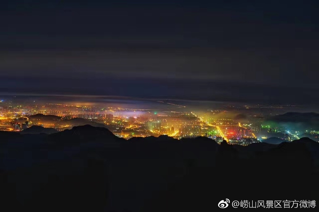晒暮春崂山壮观云海 仙境盛景奇幻之美