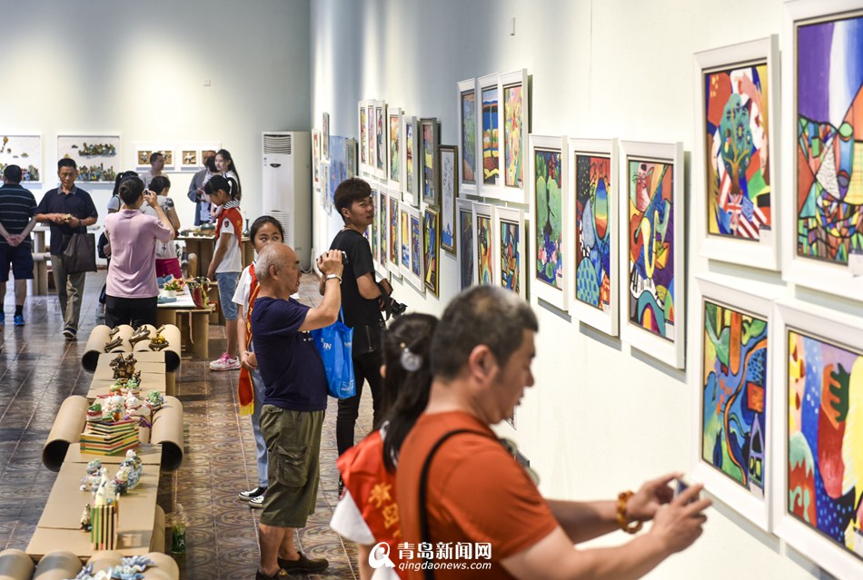 小学生办美术展 游客惊呼艺术细胞逆天